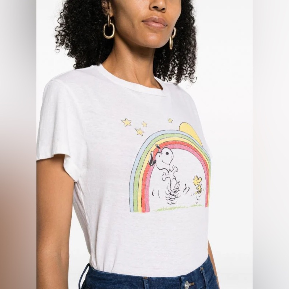 NWT RE/Done Peanuts Rainbow Shirt Small